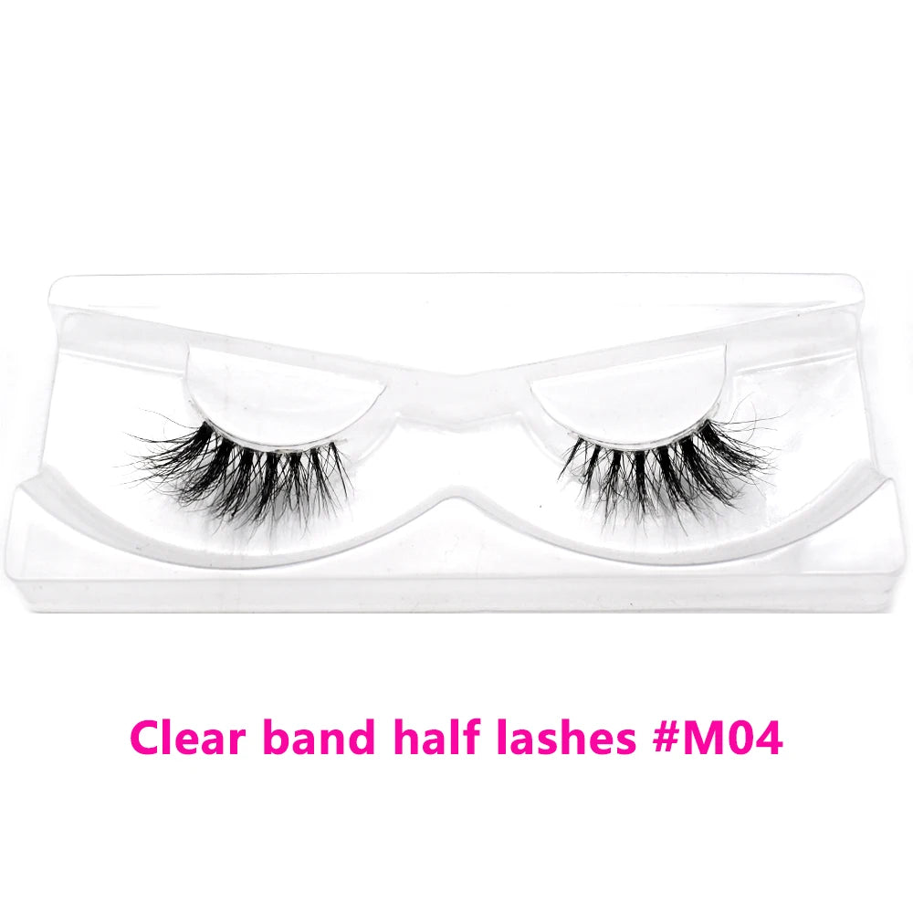 Bulk Items 10/30/60/100 Pairs Mink Half Lashes Natural Long Fluffy Wispy Half False Eyelashes Extension Lightweight Short Lashes