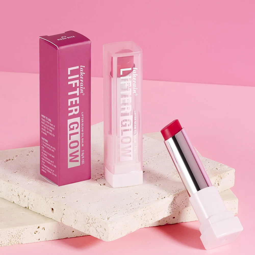 Lifter Glaze Oil Balm with Hyaluronic Acid and Hydrating Oil Blend Lip Balm with 24HRs of Smooth Moisturizing Shine Pink Makeup