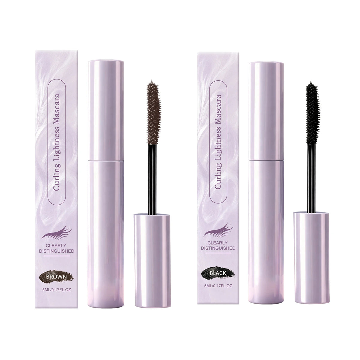 Curling Mascara Cream 3D Stereo Waterproof and Sweatproof Smudge Lengthening Mascara Quick-Drying Black Brown Mascara Eye Makeup