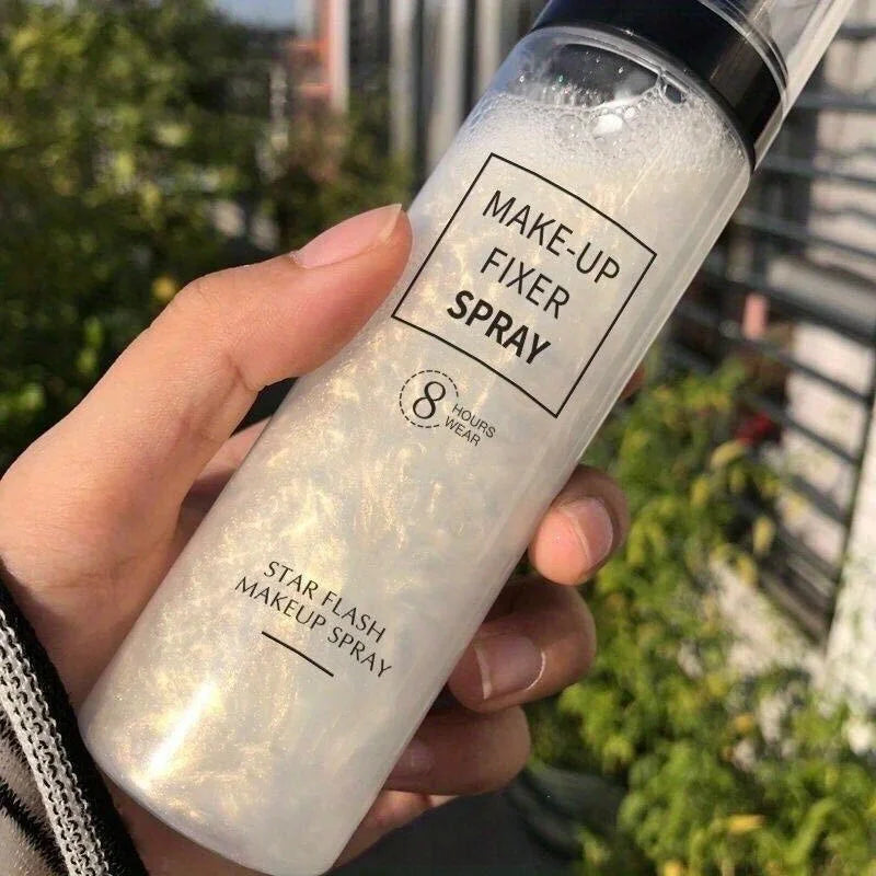 Star Flash Quicksand Makeup Setting Spray,Long-Lasting Makeup Fixer,Matte & Dewy Finish,Oil Control & Hydrating Waterproof