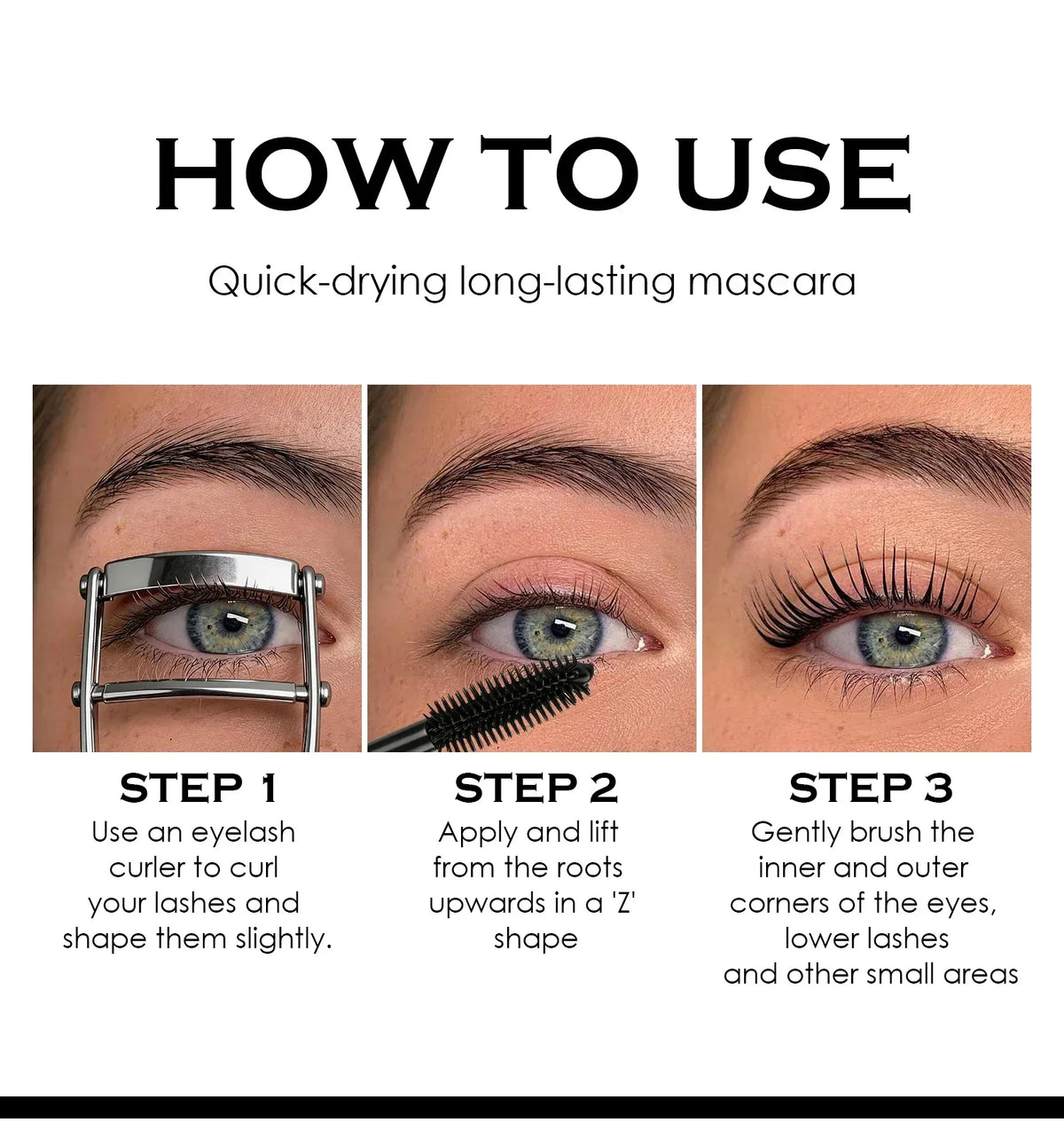 2pcs FUESSEN 9D Volume Mascara Set Intense Black Waterproof Long-Lasting Thick Full Lash Effect Ideal Mother's Day Gift for Best