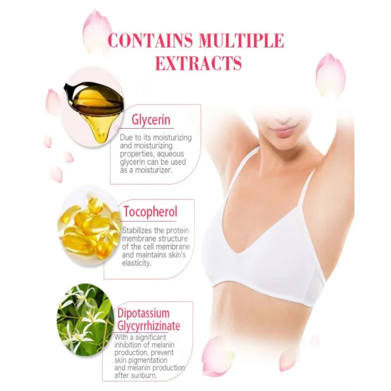 Whitening Cream Private Parts Underarm Bleaching Serum Whiten Butt Knee Brighten Inner Thigh Intimate Parts Dark Remove Melanin