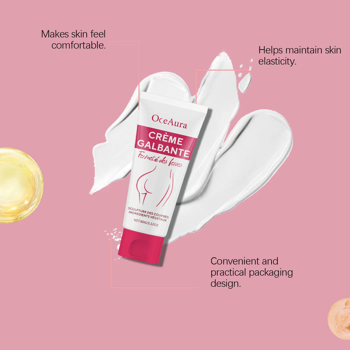 OCEAURA Hip Enlargement Cream Rapid Growth Firming Lifting Plump Shaping Sexy Deep Hydration Improving Roughness Skin Care Cream