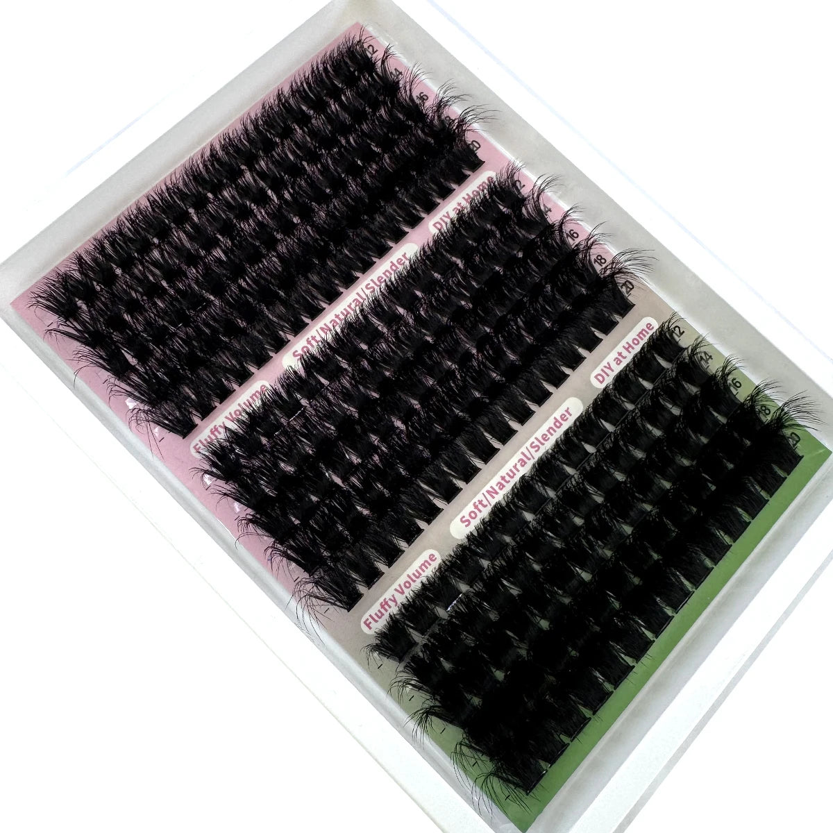 HBZGTLAD 15Rows Fluffy Cluster Lashes 100D-160D Natural Thick Eyelash Clusters D/CC/DD Individual Lashes DIY Eyelashes Extension
