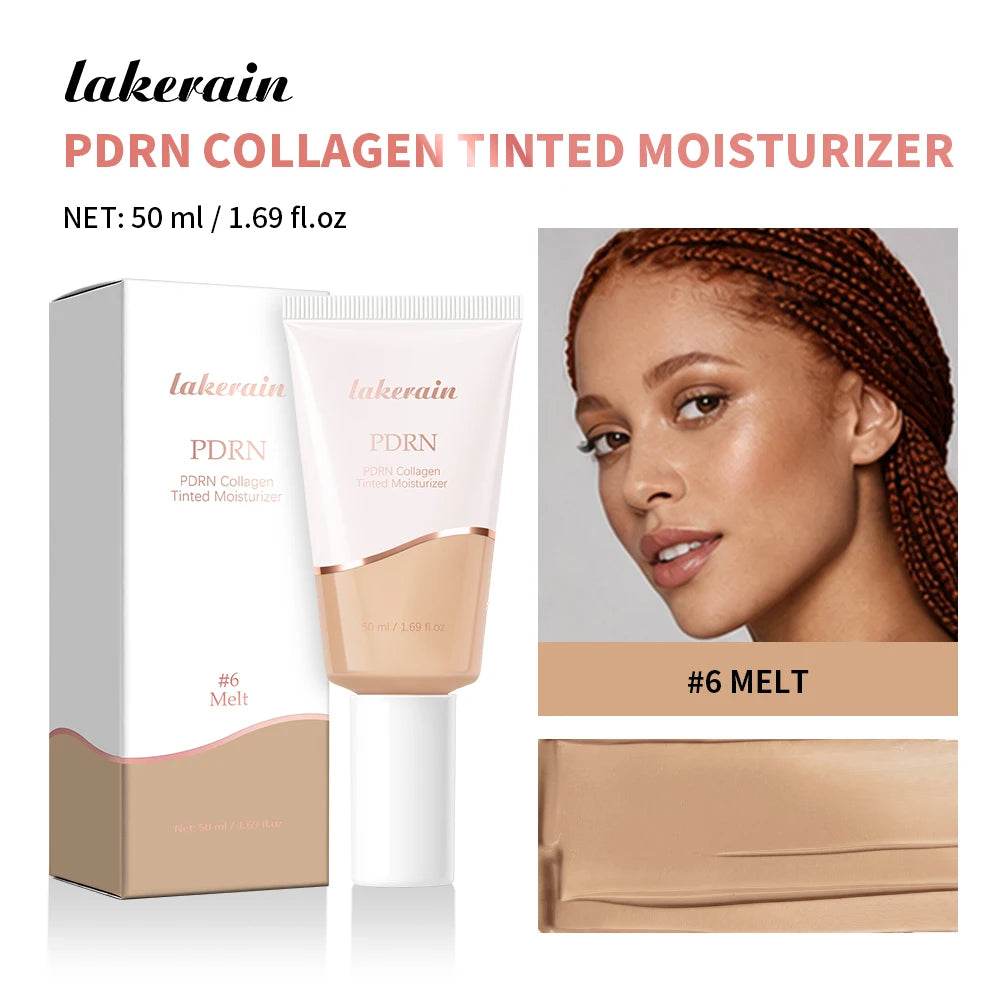 PDRN Collagen Tinted Moisturizer Long-lasting Blemish Coverage Deep Nourishes Even Complexion Silky Smooth Texture Moisturizer