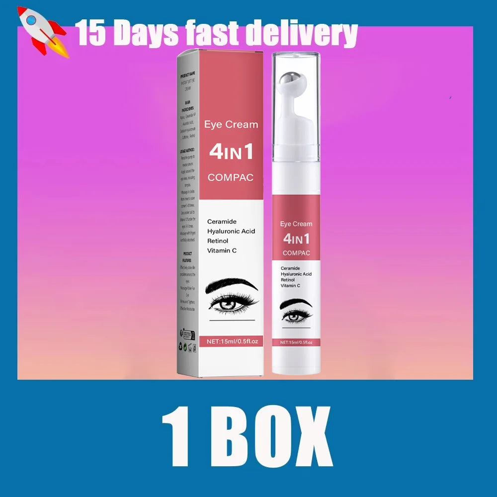 15ml 4-in-1 Eye Cream – Reduces Fine Lines, Fades Dark Circles, Firms & Moisturizes