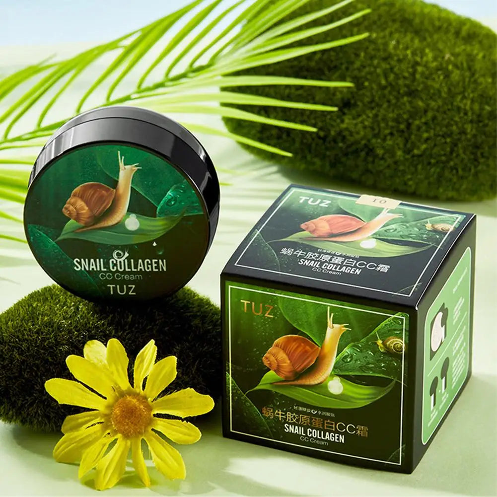 Mushroom Head CC Cream Snail Collagen Air Cushion Face Concealer Moisturizing And Nourishing Base Beauty Makeup Cosmetic