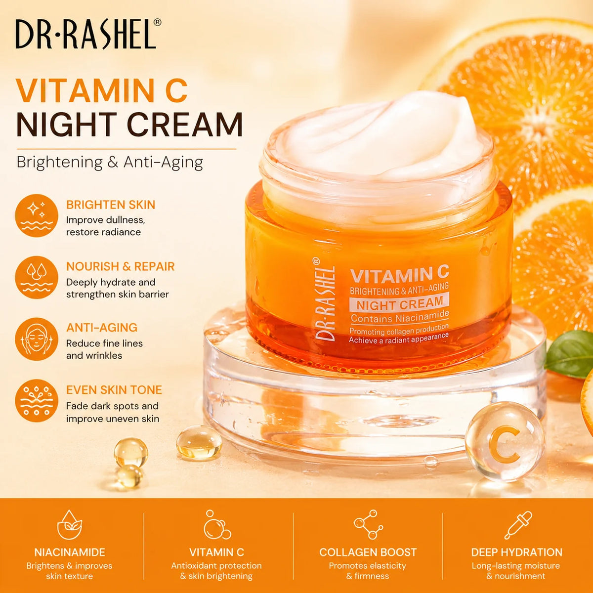 DR.RASHEL Whitening And Brightening Moisturizing Day Cream 50G SP20