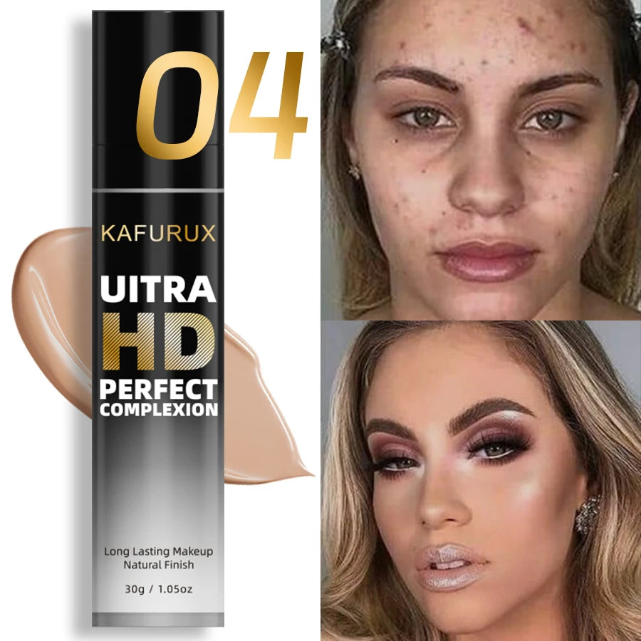 8-Color Face Foundation Cream Oil-Control Matte Concealer Waterproof Liquid Full Coverage Nude Base Professional Makeup Products