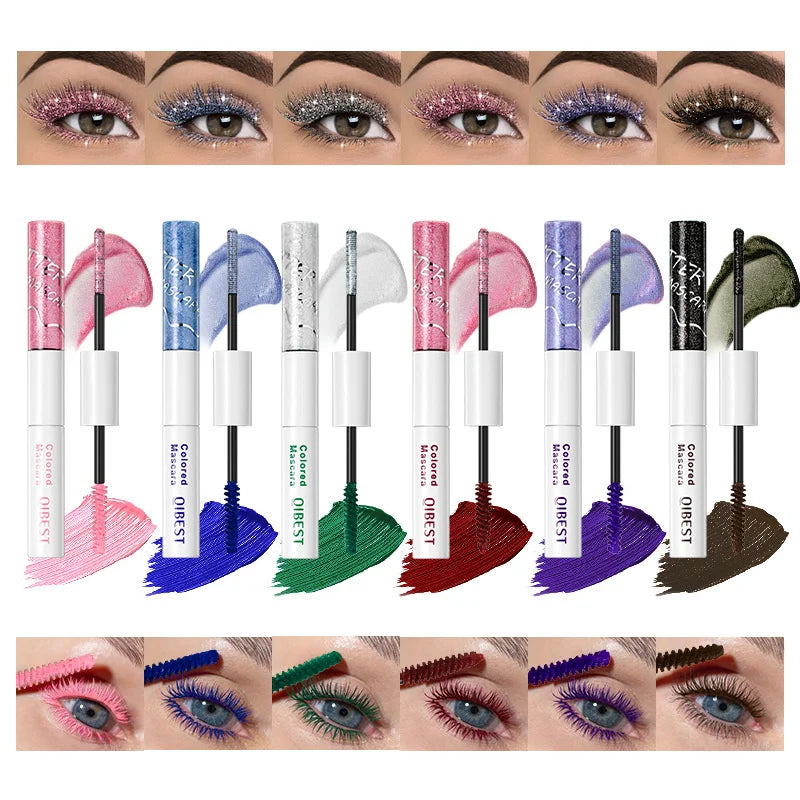 Sparkling Shattered Diamonds Color Pearlescent Matte Waterproof Dense Curled Mascara