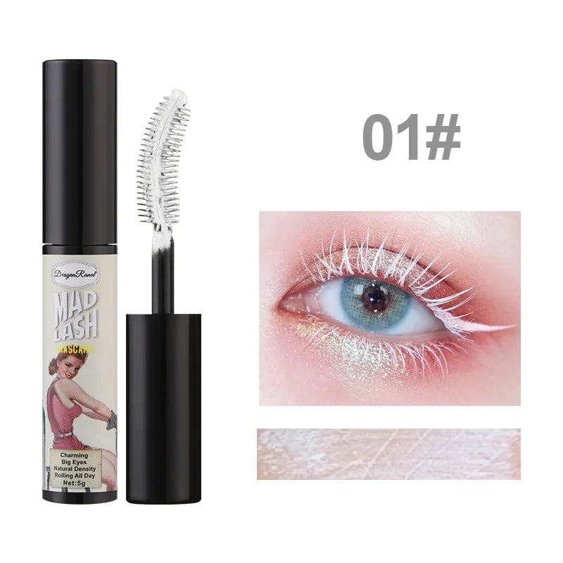 Colorful Slender Mascara Waterproof Fast Drying Curling Eyelashes Multicolor Lashes Makeup Long Lasting Blue Green Cosmetic