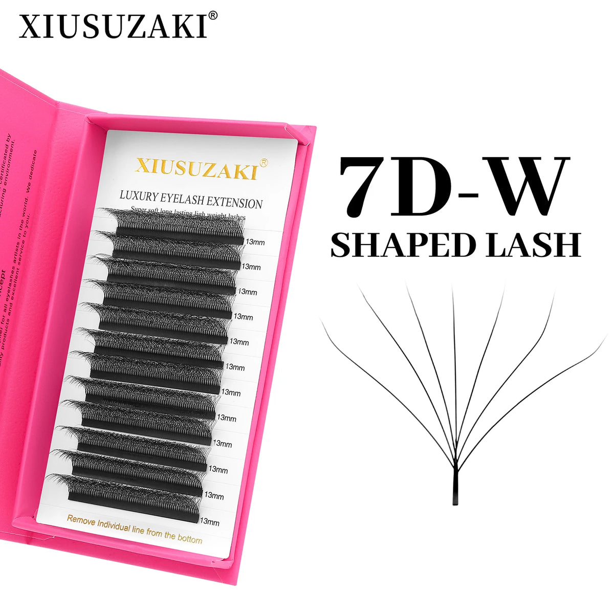 XIUSUZAKI W Shaped Lashes Bloom 2D 3D 4D 5D 6D 7D 8D Automatic Flowering Premade Fans Eyelashes Extensions YY Individual Lashes