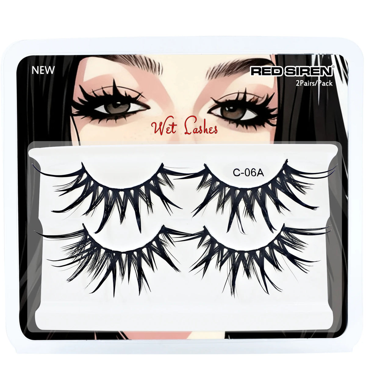 Cosplay False Eyelashes 2Pairs/Pack Wet Strip Lashes With Spikes New Woman Makeup Manga Lashes
