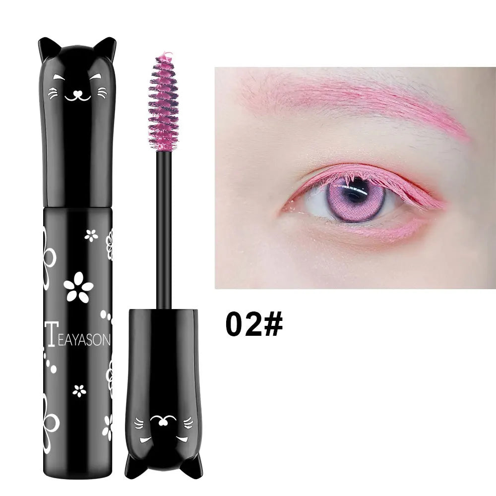 Colorful 4D Volume Mascara Lasting Styling Waterproof Quick Dry Blue Purple Curling Lengthen Long Eyelash Silk Extension Cream