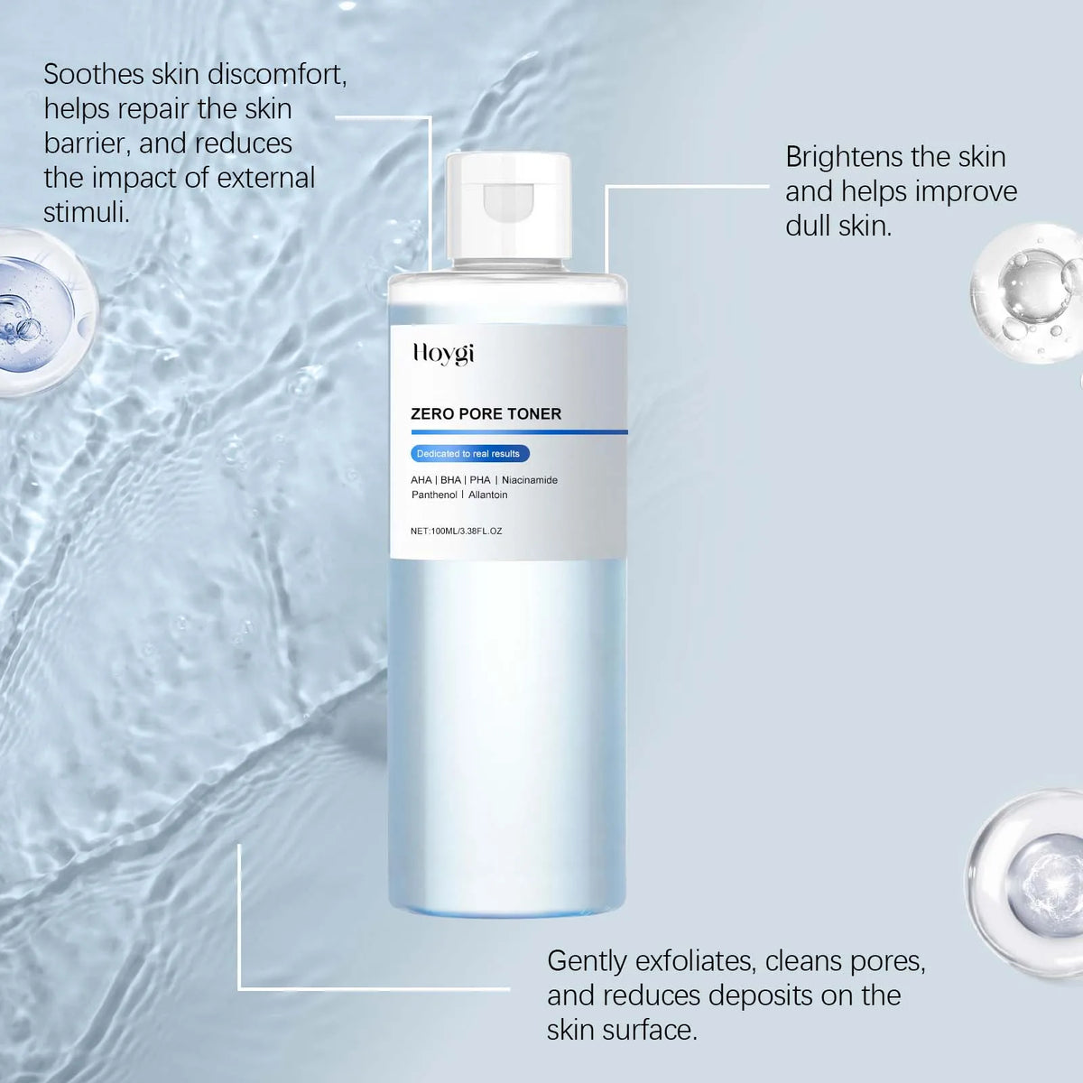 HOYGI Glycolic Acid Toning Solution To Remove Acne Moisturizing Toner Relieve Dry Tired Skin Locks In Moisture Beauty Skin Care