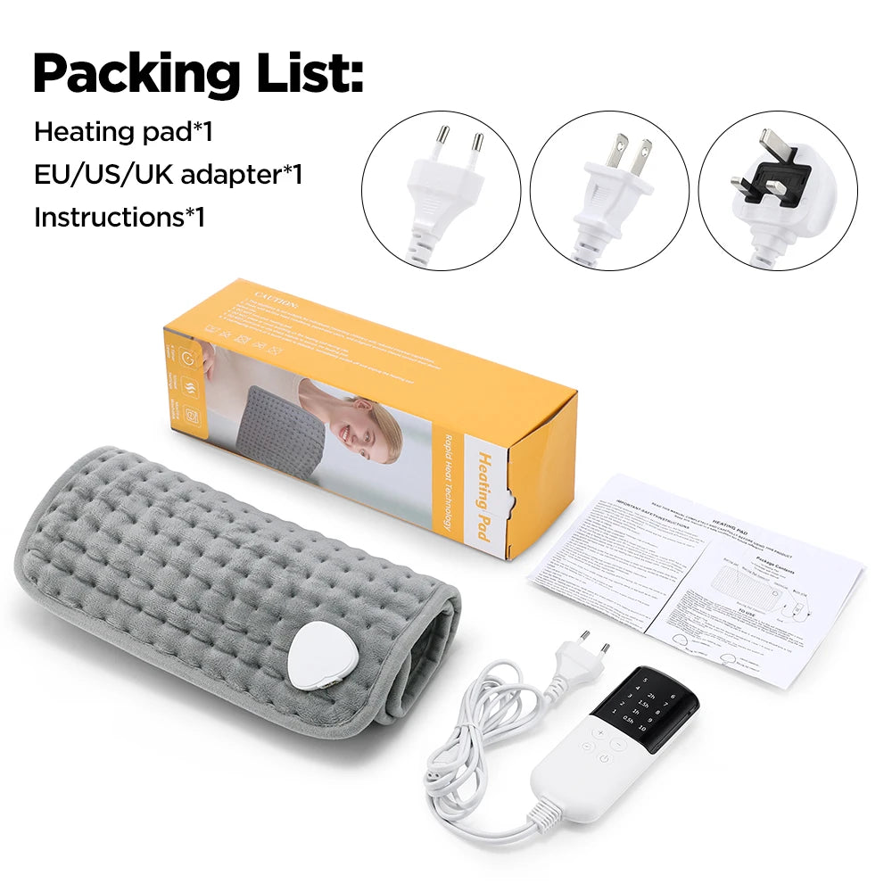 Electric Heating Pad Heat Mat with 10 Levels Constant Temp 4 Mode Timer Body Warming Thermal Mat for Abdomen Hand Thermal Mat