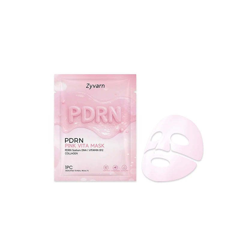1/3/5pcs PDRN Pink Collagen Mask Korean Vitamin B12 Skincare, Daily Hydrating Facial Sheet Mask