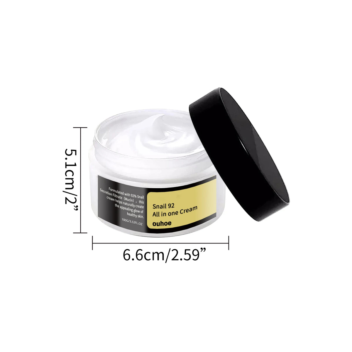 Snail Mucin Cream 92 Daily Moisturizer Hydrating Face Gel Skin Care Soothing Repairing Facial Lotion Korean Healthy Glow Cream