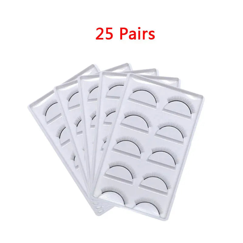 5/10/25 Pairs Training Lashes Eyelash Extension Practice Grafting Natural False Eyelashes For Beginner Makeup Tools