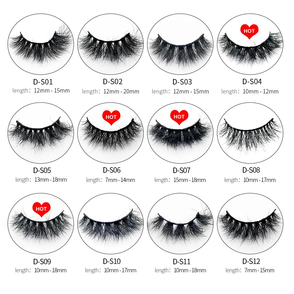 Cruelty Free Fluffy Mink Eyelashes High Quality C/D Curl Soft Wispy Volume Strip Lashes Natural Mink Lashes