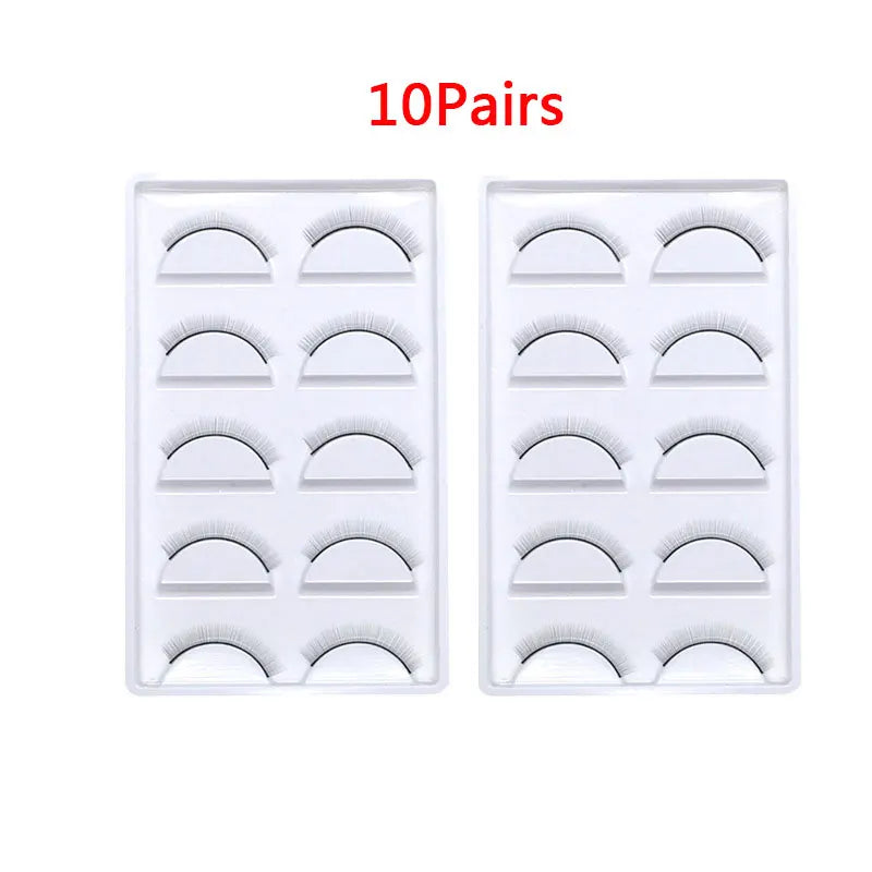 5/10/25 Pairs Training Lashes Eyelash Extension Practice Grafting Natural False Eyelashes For Beginner Makeup Tools