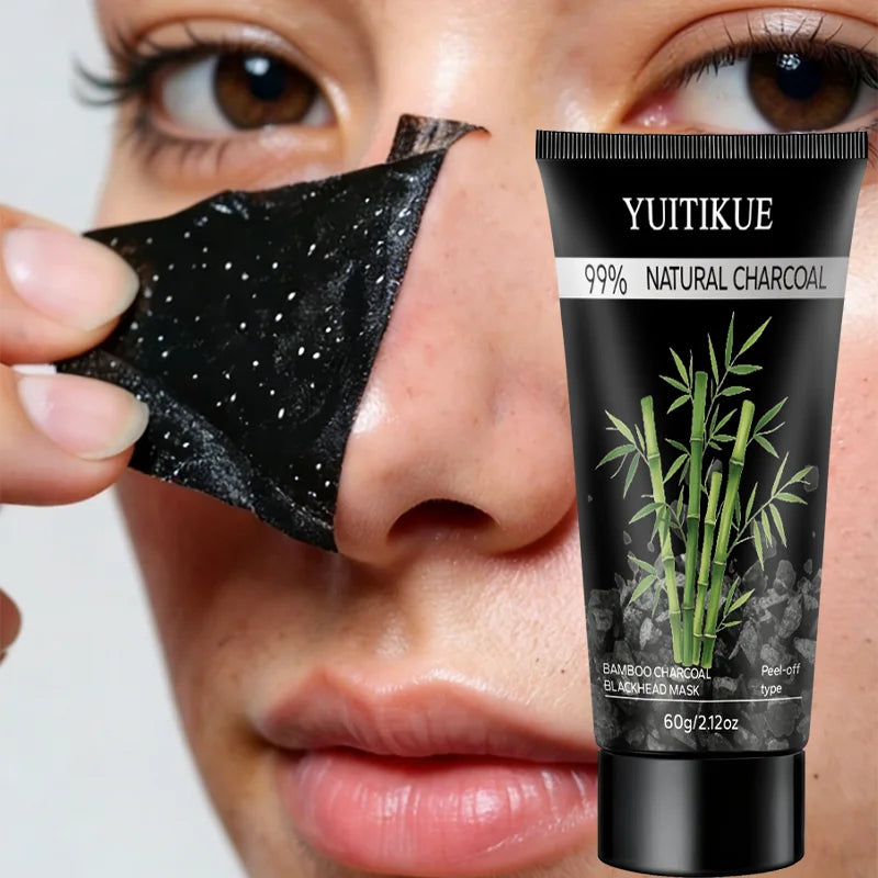 Bamboo Charcoal Blackhead Peel-Off Mask for Deep Cleansing Pore Refining Oil Control Facial Treatment