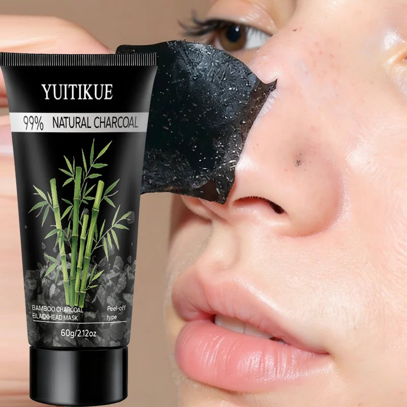 Bamboo Charcoal Blackhead Peel-Off Mask for Deep Cleansing Pore Refining Oil Control Facial Treatment