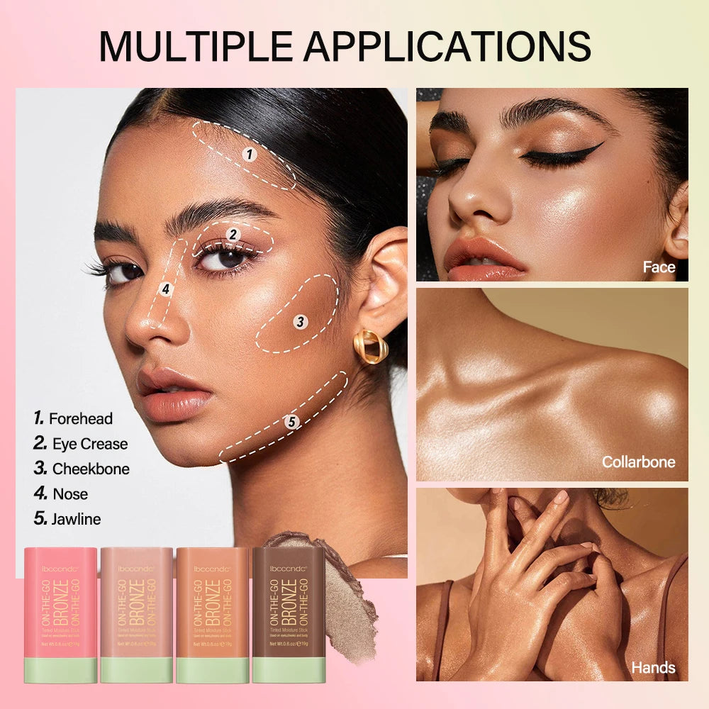 4 Colors Contour Bronzer Stick Long Lasting Moisturizing Contouring Face Body Multi-use Shading Stick Cosmetics Korean Makeup