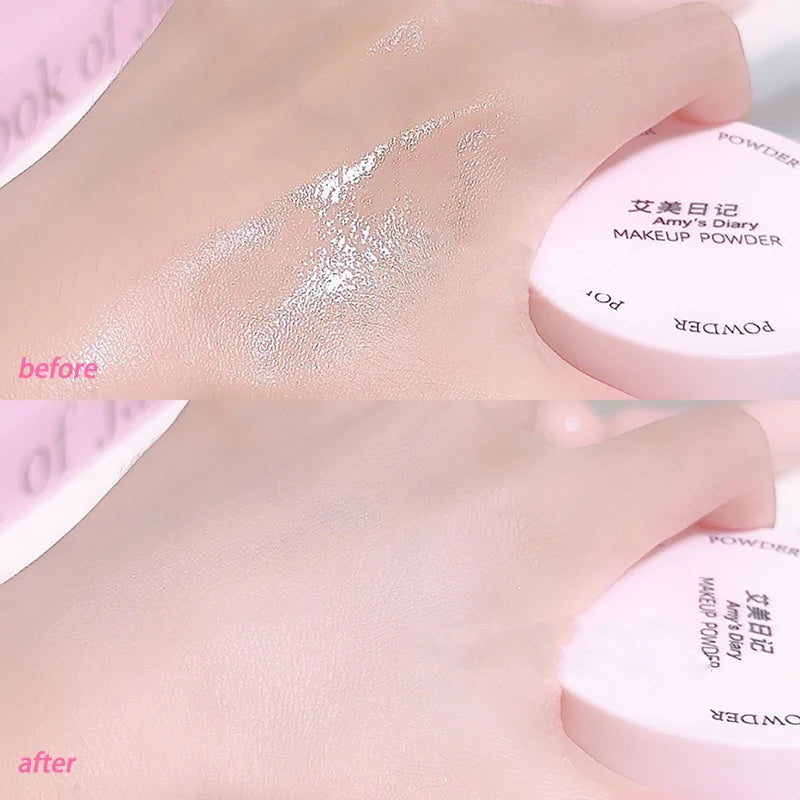 Air Setting Loose Powder Transparent White Makeup Matte Lasting Oil Control High Coverage Face Concealer Powder Korean Cosmetics