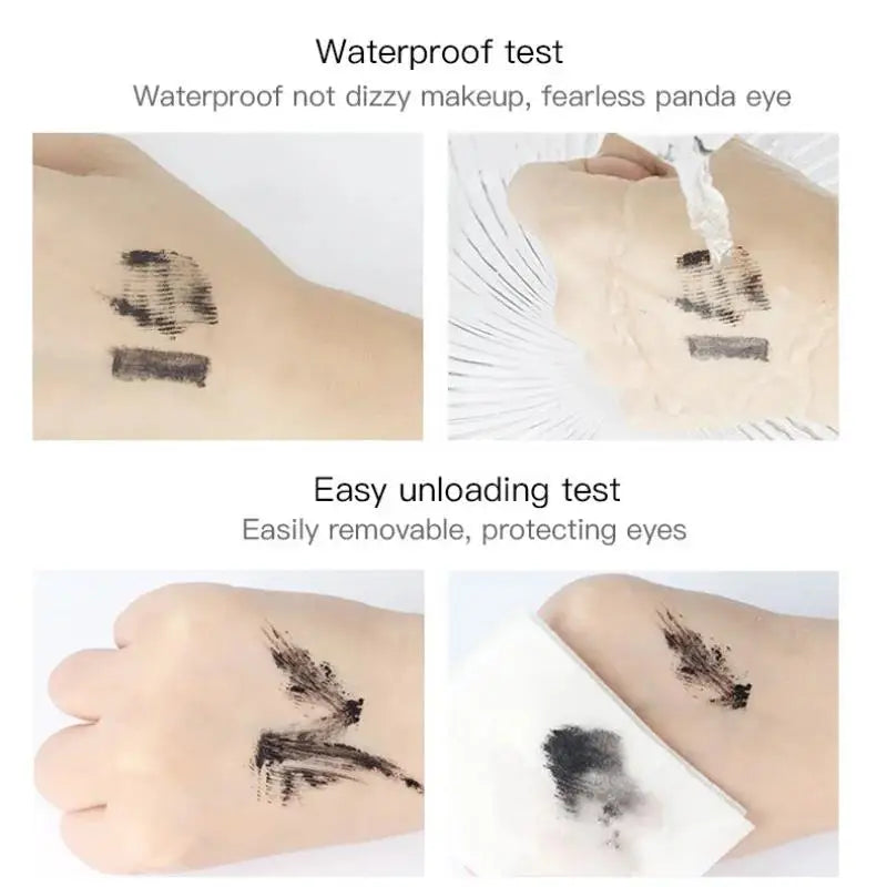 Volumizing Mascara Waterproof Curling Lengthening Anti Smudge Fast Dry Formula 4D Rocket Lashes Natural Look