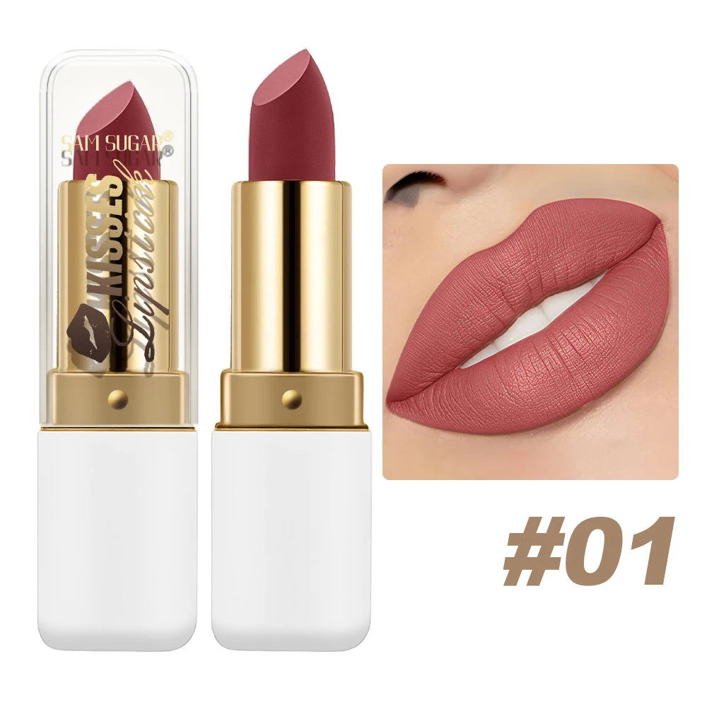 Pearlescent Metallic Lipstick Waterproof Long Lasting Moisturizing Matte Velvet Diamond Lip Gloss