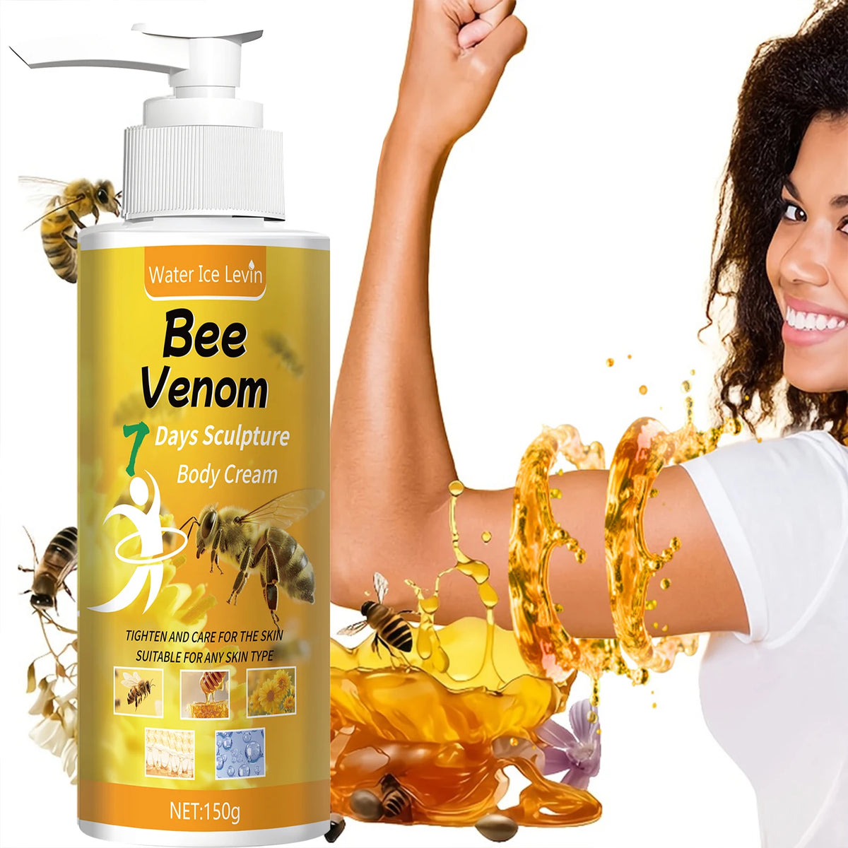 Bee Venom Body Sculpting Cream | Tightening & Moisturizing for All Skin Types | Winter Skin Glow