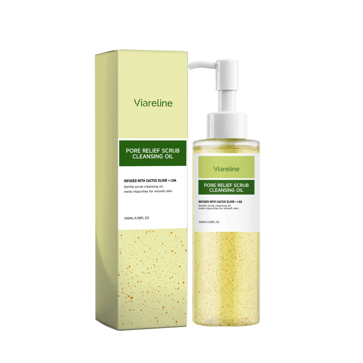 Viareline Makeup Remover Oil Non Irritating Dissolves Impurities Refreshing Skin Deep Cleansing Pore Relief Scrub Cleansing Oil