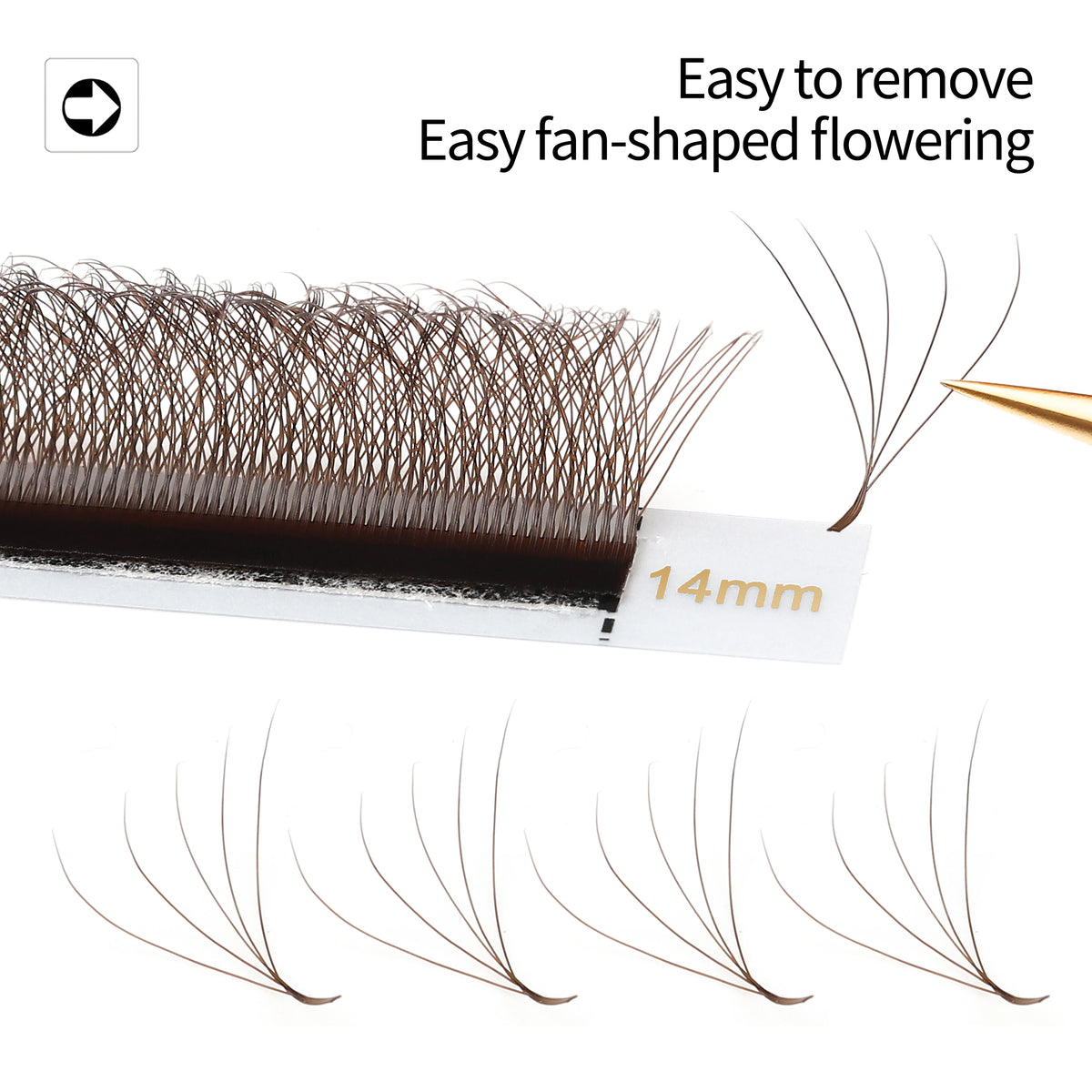 XIUSUZAKI Brown W Shaped YY 3D 4D 5D Lashes Premade Fans Double Tips 3D W Eyelashes Extensions Individual 2D YY False Lashes