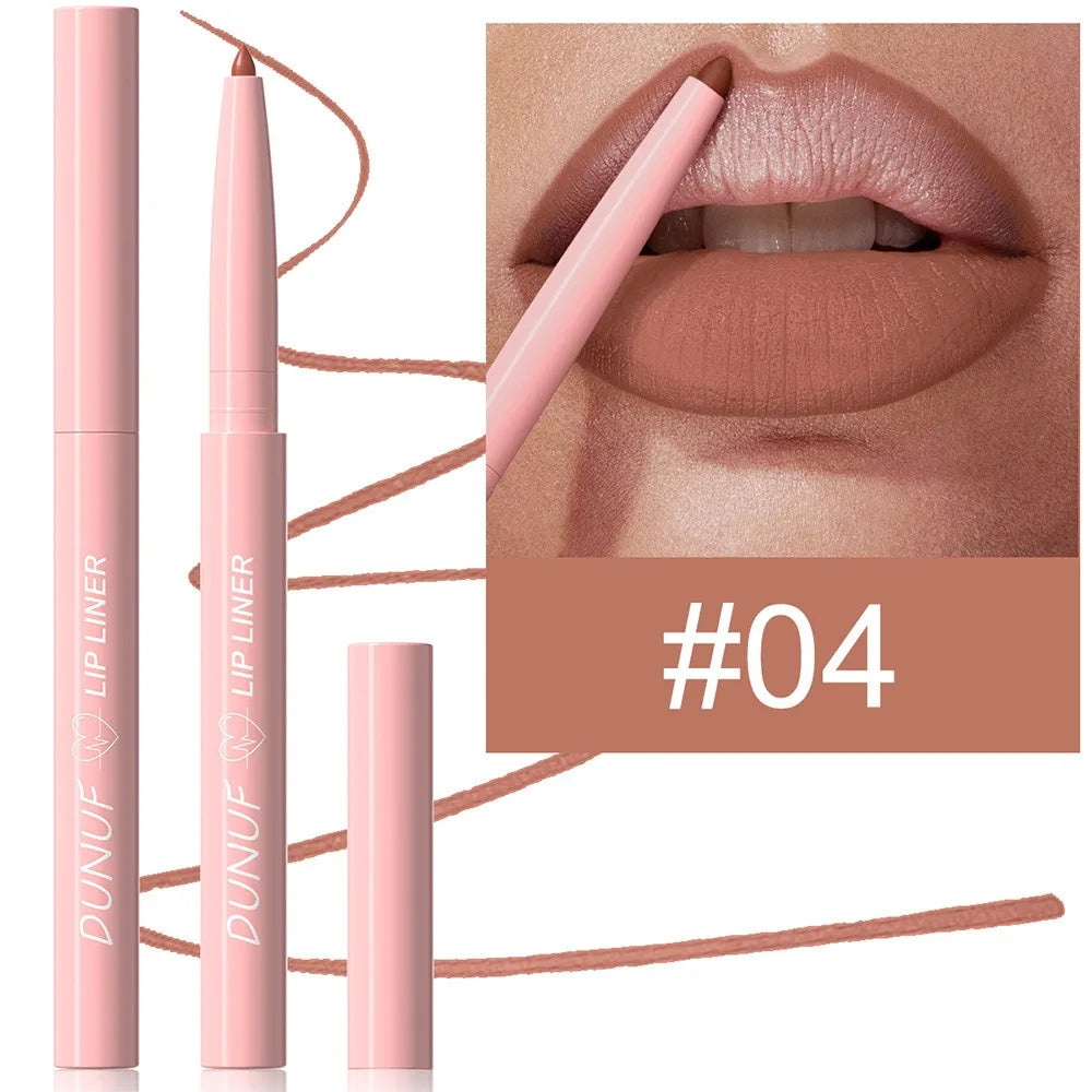 Multi Color Matte Lip Liner Crayon, Velvet Waterproof Lip Pencil for Outline & Fill Lips, Long Lasting Non Stick Lip Makeup