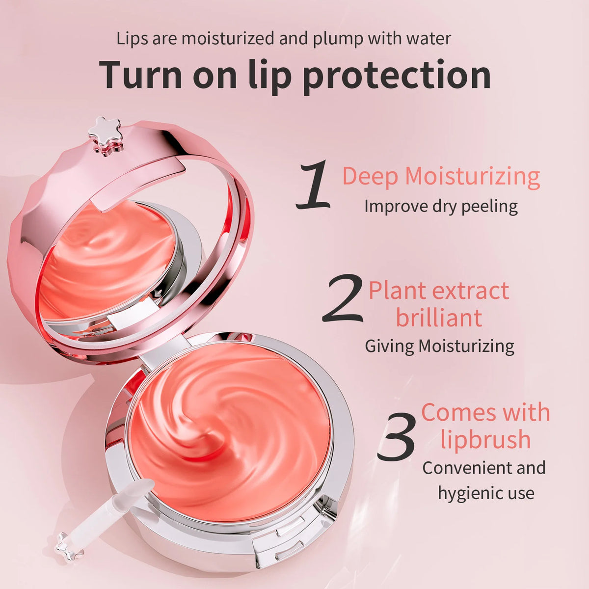 Lip Sleep Mask Moisturizing Nourish Repair Hydrated Fade Lip เส้น Anti-cracking Day และ Night Maintenance Lip Balm Care