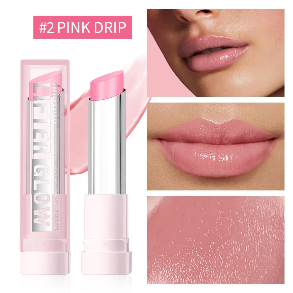 Lifter Glaze Oil Balm with Hyaluronic Acid and Hydrating Oil Blend Lip Balm with 24HRs of Smooth Moisturizing Shine Pink Makeup