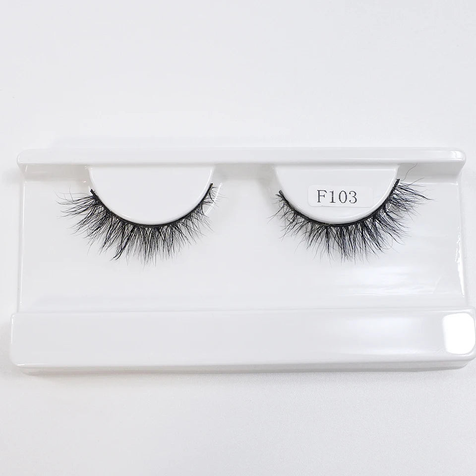 Natural Mink Lashes High Quality Fashion Classic Soft Full Strip Lashes Makeup 12mm Short Mink Eyelashes