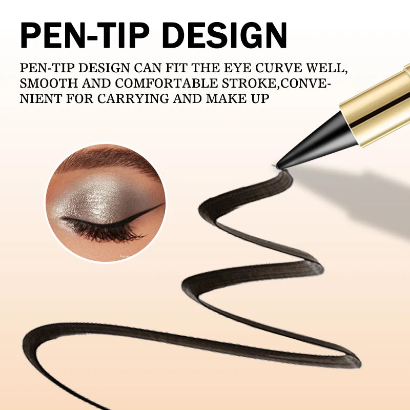 2-pack of waterproof and sweatproof eyeliners - multi-purpose design, smudge-proof and fade-resistant, beginner-friendly.