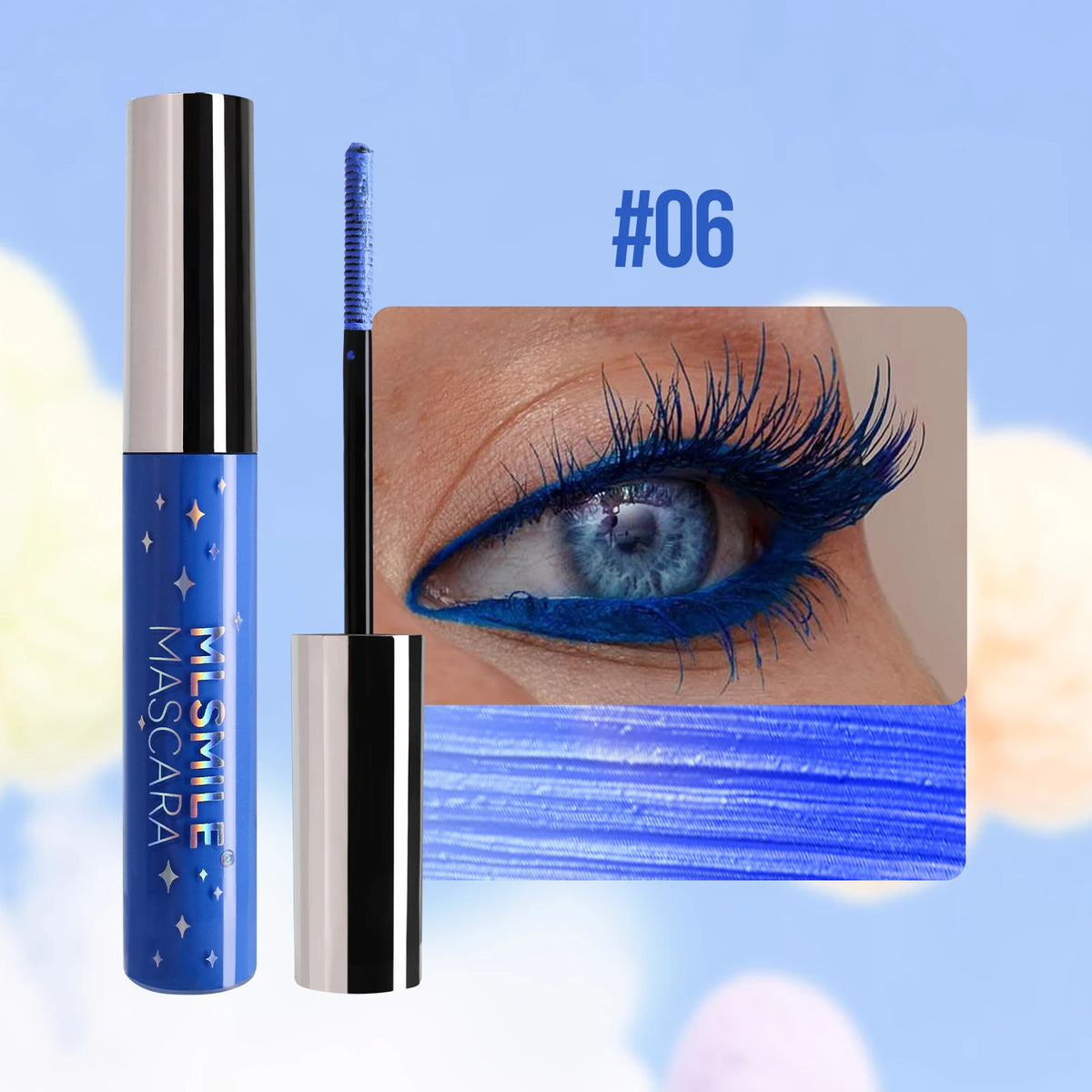 Waterproof Glitter Mascara Volumizing Curling Long Wearing Smudge Proof Fast Drying Pearlescent Lash Booster