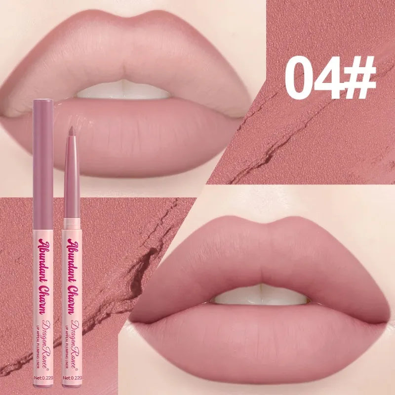 12 Colors Matte Lip Liner Pen Long Lasting Waterproof Non-Sticky Lipliner Velvet Lip Contour Stick Outline Smooth Natural Makeup