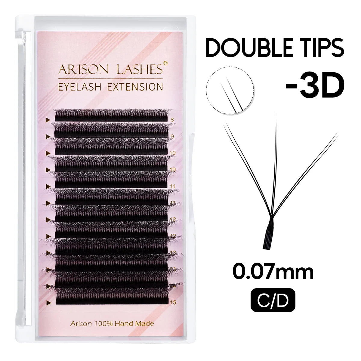 ARISON Lashes W 5D/4D/3D Eyelashes Extensions Premade Volume Easy Fan YY Lash Natural Soft False Eyelash For Custom Logo