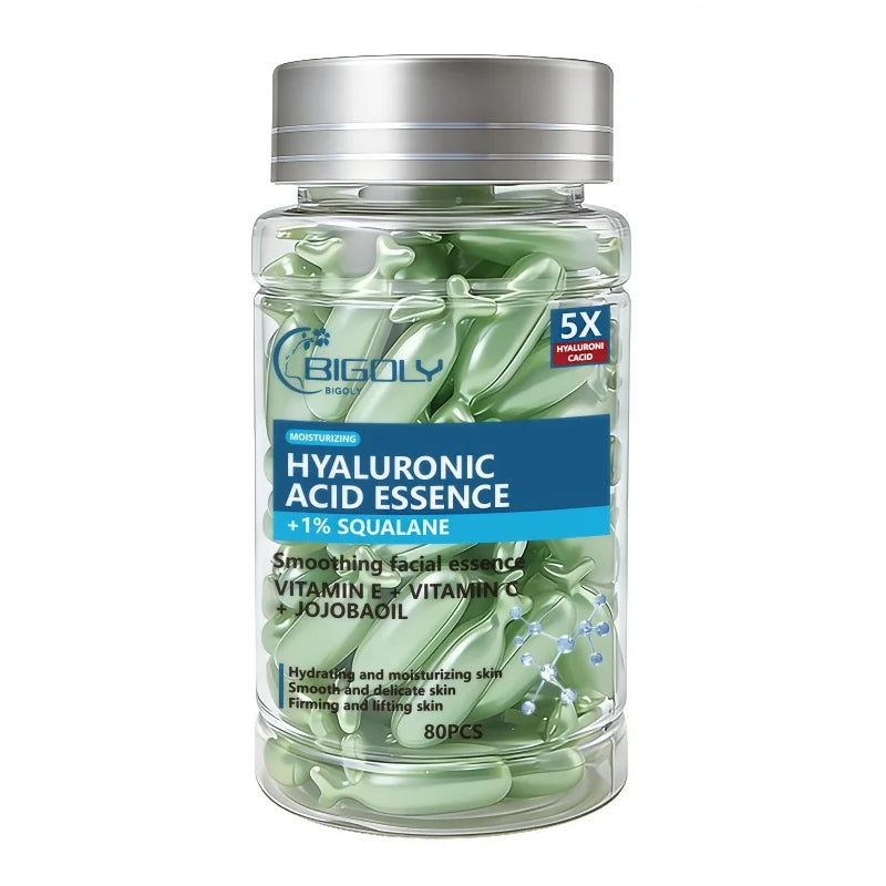 Hyaluronic Acid Softening Facial Essence, Moisturizes and Nourishes the Skin, Smoothes and Refines the Skin, Tightens and Lifts the Skin, Unique Particle Design, Convenient and Hygienic