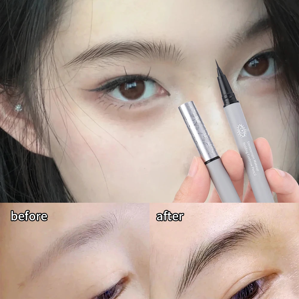 Ultra Fine Water Liquid Eyebrow Pencil Waterproof Long Lasting Eyeliner Lying Silkworm Pen Eyebrow Tattoo Pen Eye Makeup Tools
