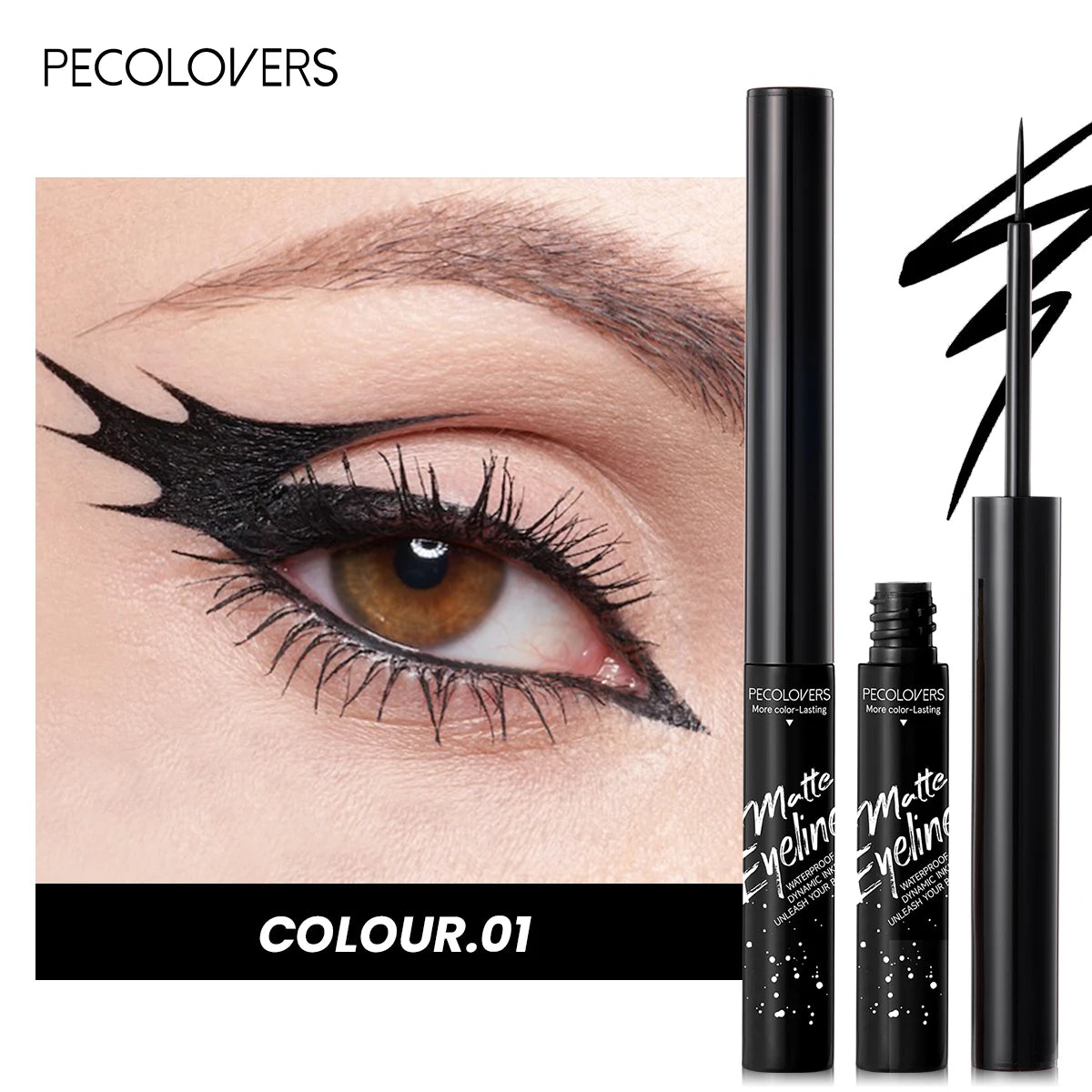 Matte Eyeliner Liquid Pen, Dip Eyeliner, Multi-color Selection, Waterproof and Sweat Resistant, Suitable for A Variety of Makeup