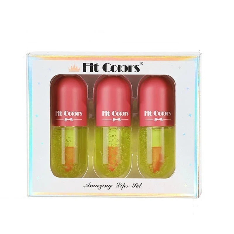 Capsule Liquid Lip Blam Moisturizing Transparent Color Changing Lip Plumper Volumising Essence Oil Mirror Jelly Lipgloss Makeup