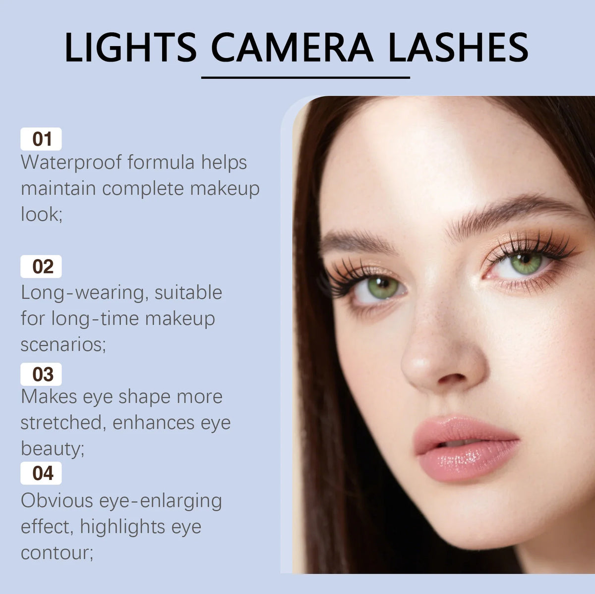 Steel Tube Mascara-Special Spiral Brush,Waterproof LongLasting Silk Fiber Mascara,Keep Each Eyelash Curled For ALong Time Makeup