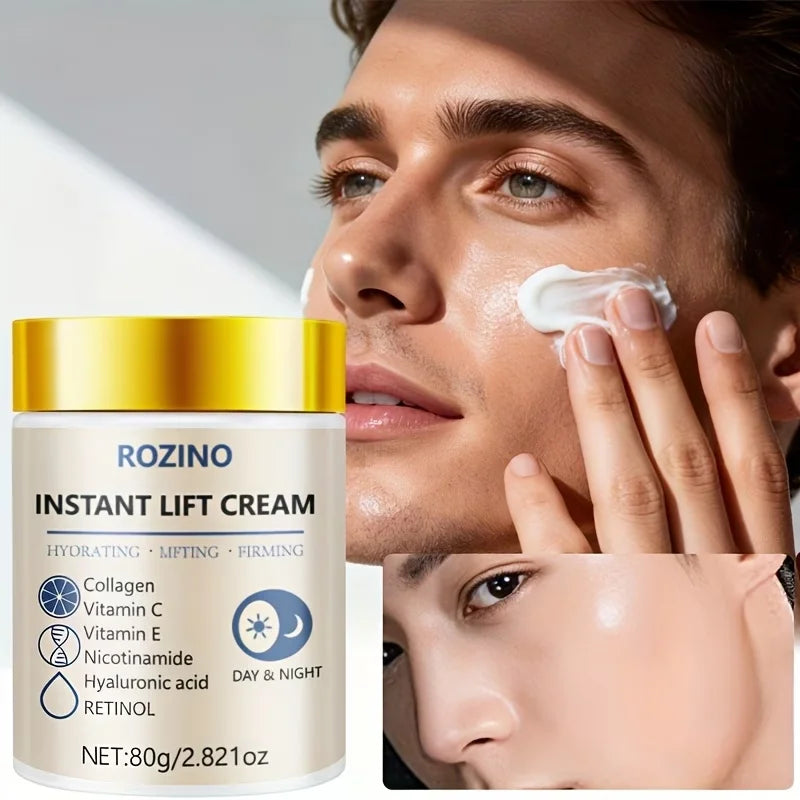 ROZINO Instant Collagen & Niacinamide Cream | 5-Second Lift & Tightening, Moisturizer for Dark Circles, Puffiness, Sensitive Eyes, All Skin Types, Instant Firming, Deep Hydration