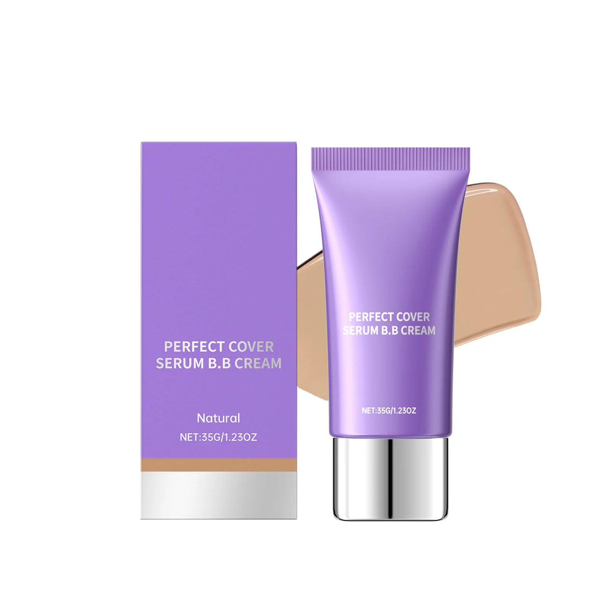 2-in-1 Moisturizing Serum BB Cream Flawless Foundation Concealer Multifunctional Lightweight Brighten Base Makeup Sensitive Skin