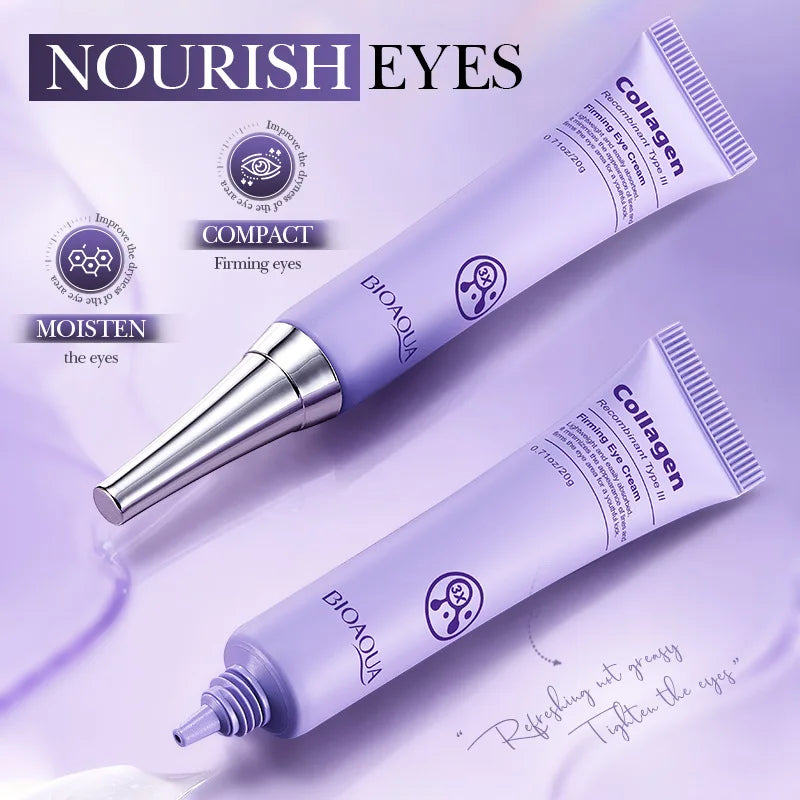 Collagen-Infused Firming Eye Cream Reduces Fine Lines, Leaving Your Face Looking Younger. Lightweight Texture, Easily Absorbed.